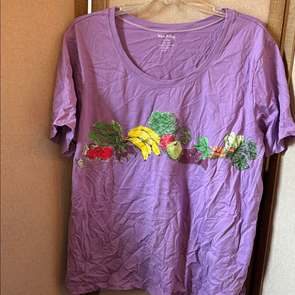 White Stag Purple Cotton T-Shirt xl